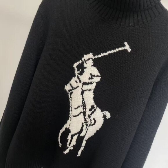 Polo Ralph Lauren Classic cashmere turtleneck Black women's sweater - Picture 6 of 10